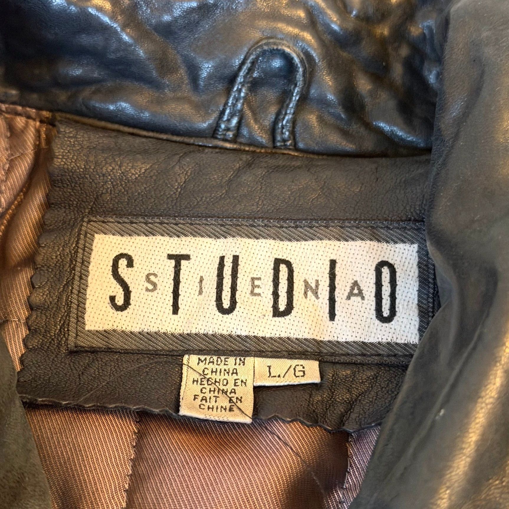 Vintage VINTAGE Studio Leather Jacket - Thinsulate Insulated Zip - Black - Women - L - 90s Retro Biker/Moto Style Size L / US 10 / IT 46 - 2 Thumbnail