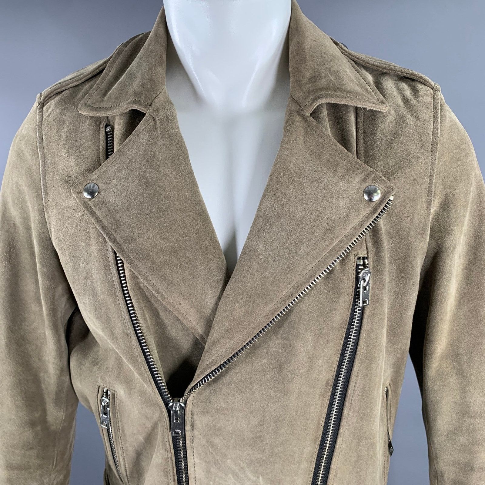 Iro IRO Size M Beige Leather Motorcycle Jacket Size US M / EU 48-50 / 2 - 2 Thumbnail