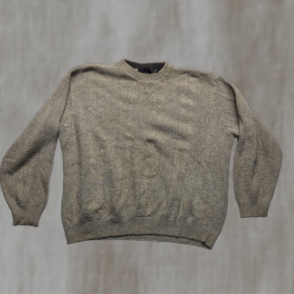 Vintage Bass Sweater Adult XL Brown Crewneck Knit Cotton Pullover Mens Size US XL / EU 56 / 4 - 1 Thumbnail