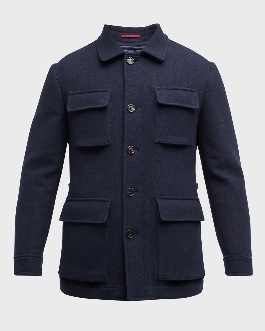 Brunello Cucinelli o1w1db10125 Jacket in Blue Size US S / EU 44-46 / 1 - 1 Thumbnail