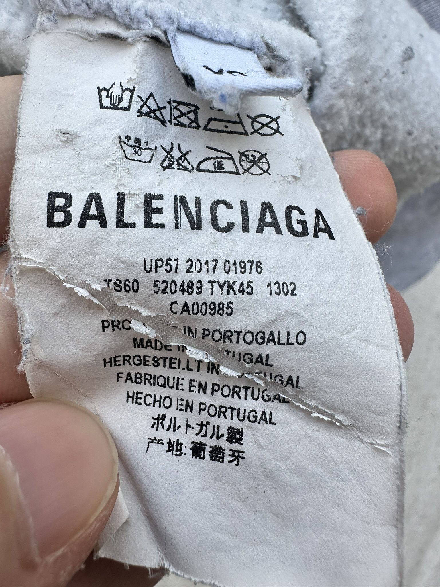 Balenciaga Balenciaga Sweatshirt Hood Back Logo Gray Hoodie Size US XS / EU 42 / 0 - 10 Thumbnail