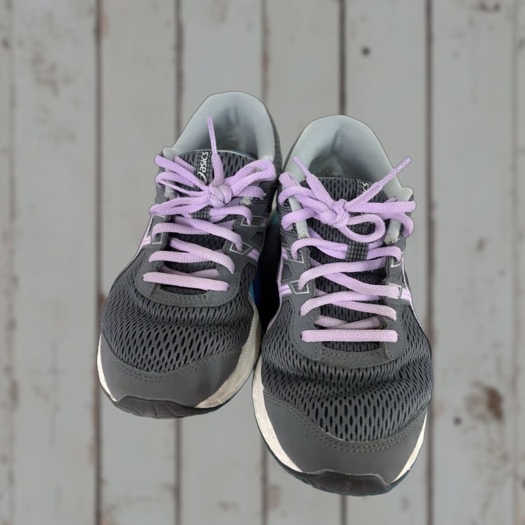 Asics ASICS Gel Contend 6 Sneaker Womens 8W Lace Up Gray/Purple Scrunch Geometric Colorful Athleisure Running & Walking Shoes Size US 8 / IT 38 - 1 Thumbnail