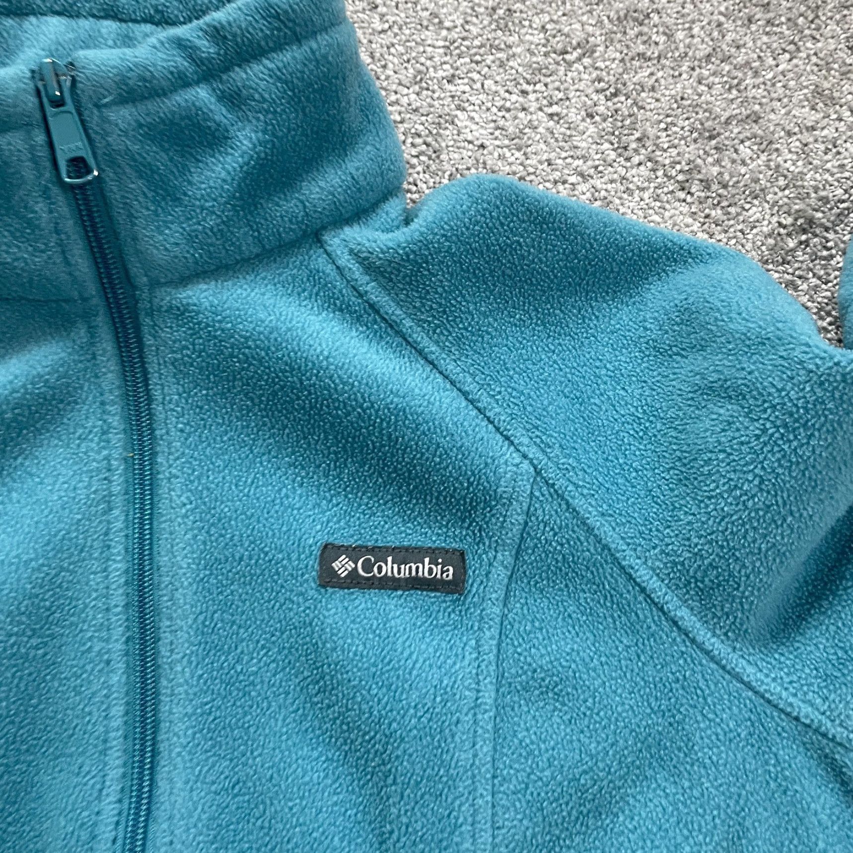 Vintage Columbia Jacket Benton Springs Fleece Womens Medium Blue Full Zip Outdoor Hiking Shirt Size M / US 6-8 / IT 42-44 - 3 Thumbnail