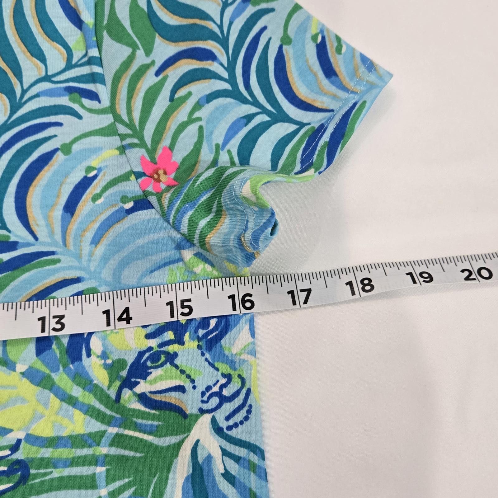 Designer Lilly Pulitzer Etta Frond Tropical V-Neck Dress Size XS Size XS / US 0-2 / IT 36-38 - 4 Thumbnail