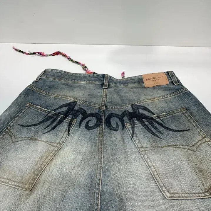 Balenciaga Balenciaga FW24 Logo Long Denim Pants. Size US 33 - 9 Thumbnail