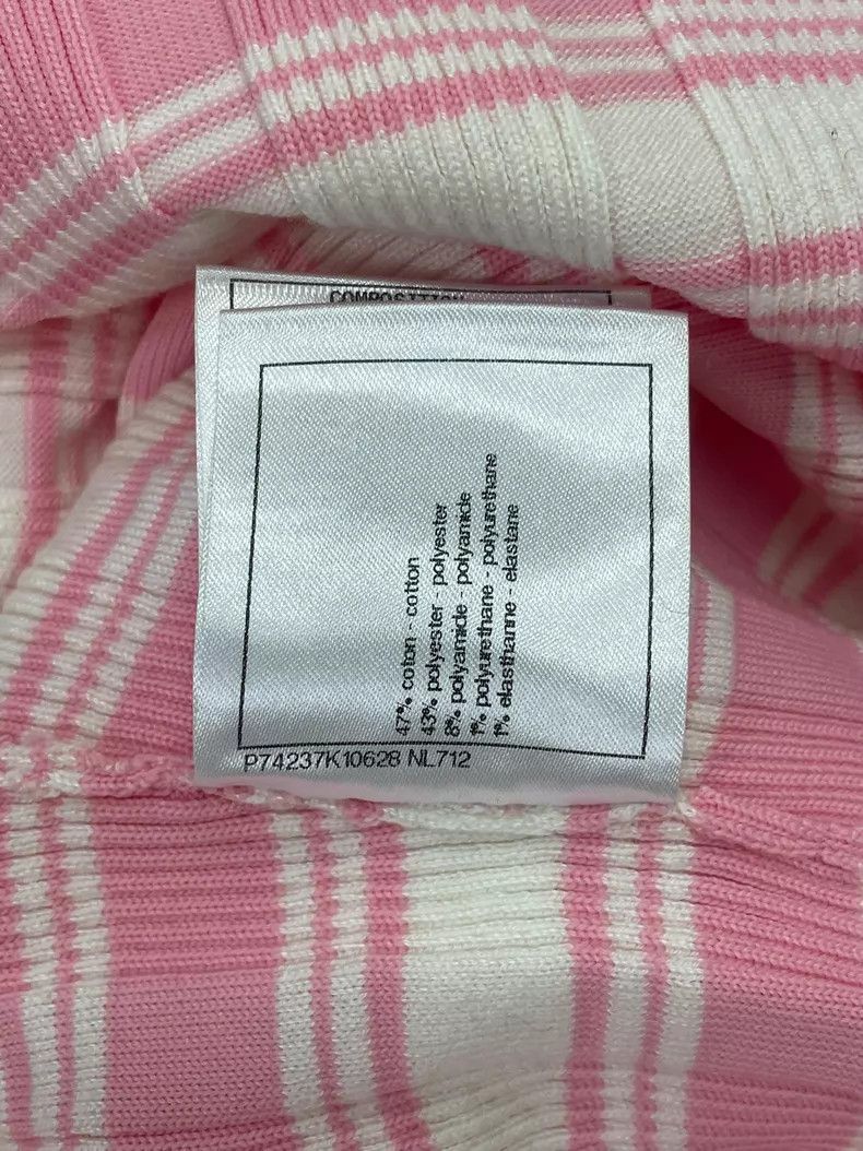 Chanel Chanel Pink striped knitted short sleeves Size XS / US 0-2 / IT 36-38 - 7 Thumbnail