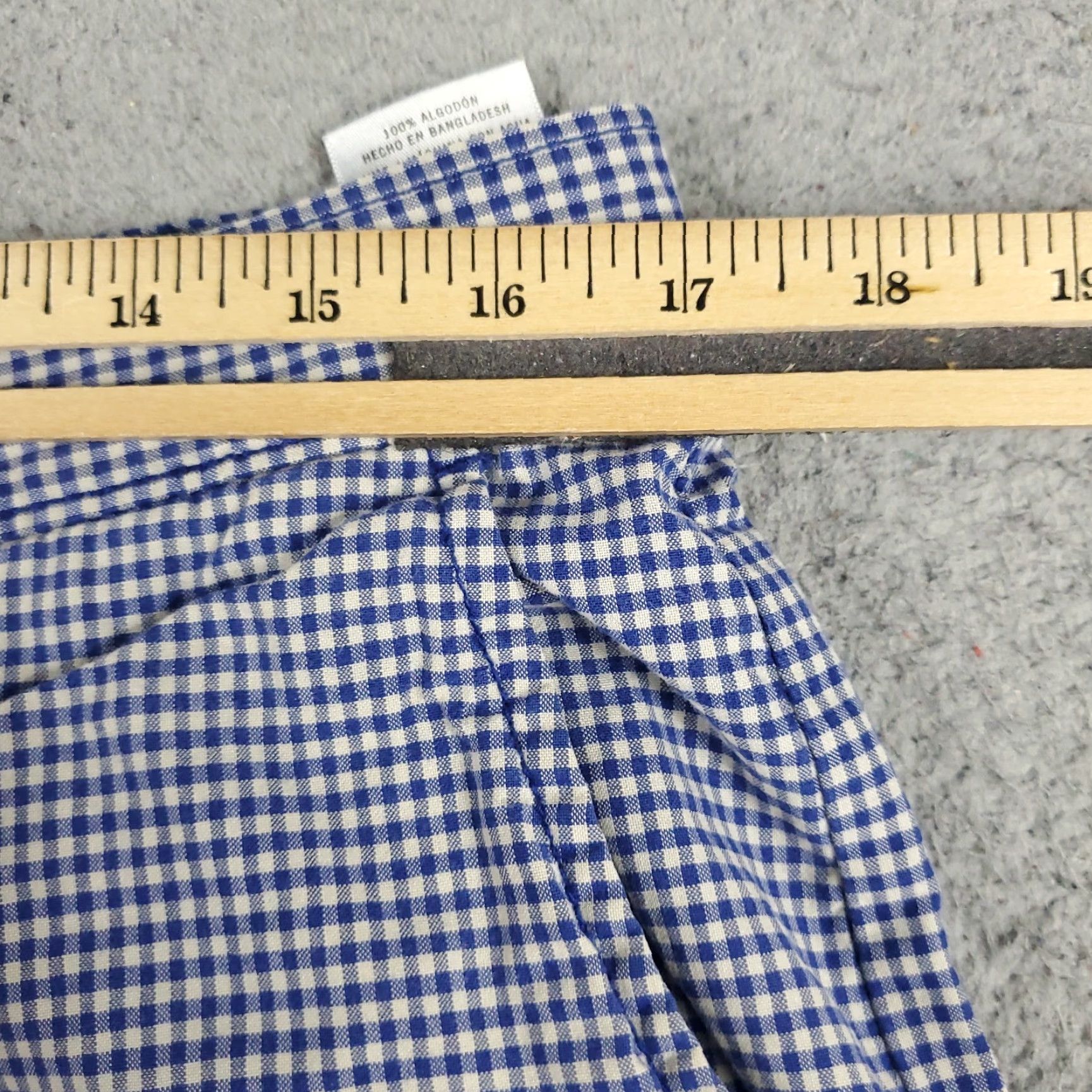 Nautica VINTAGE Nautica Shorts Men's Casual Chino Flat Front Size 33 Blue Check Cotton Outdoor Size US 33 - 4 Thumbnail