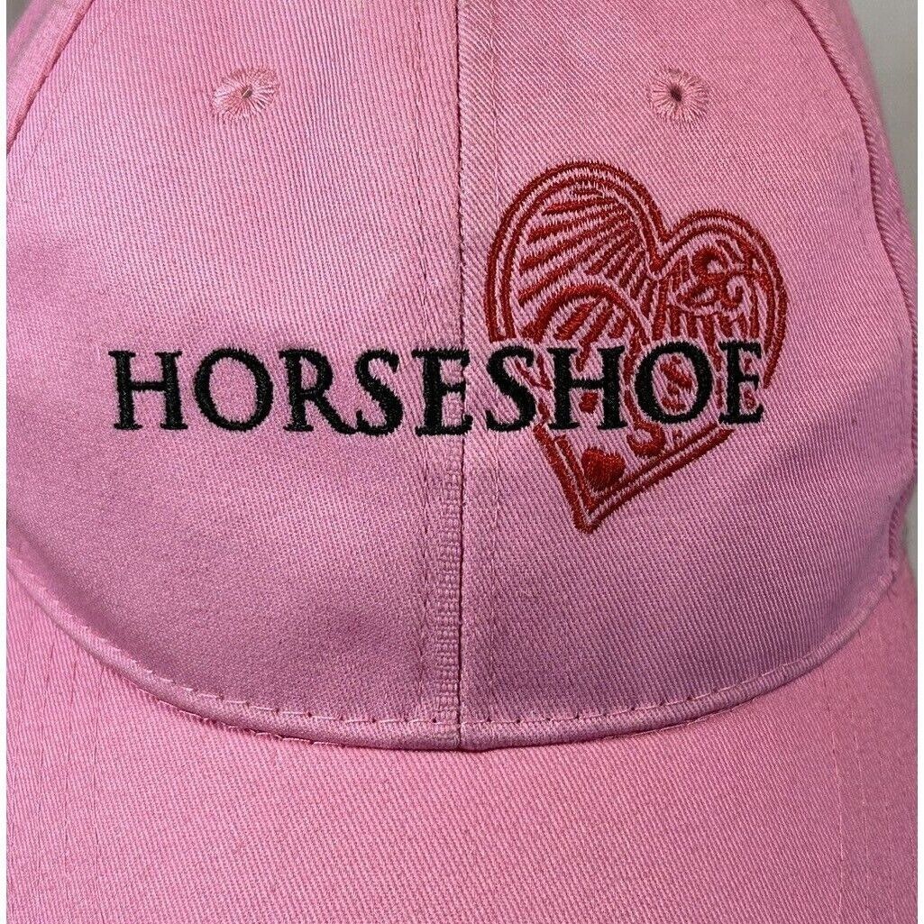 Vintage Vintage Horseshoe Casino Adjustable Pink Heart Cap EUC Size ONE SIZE - 2 Thumbnail