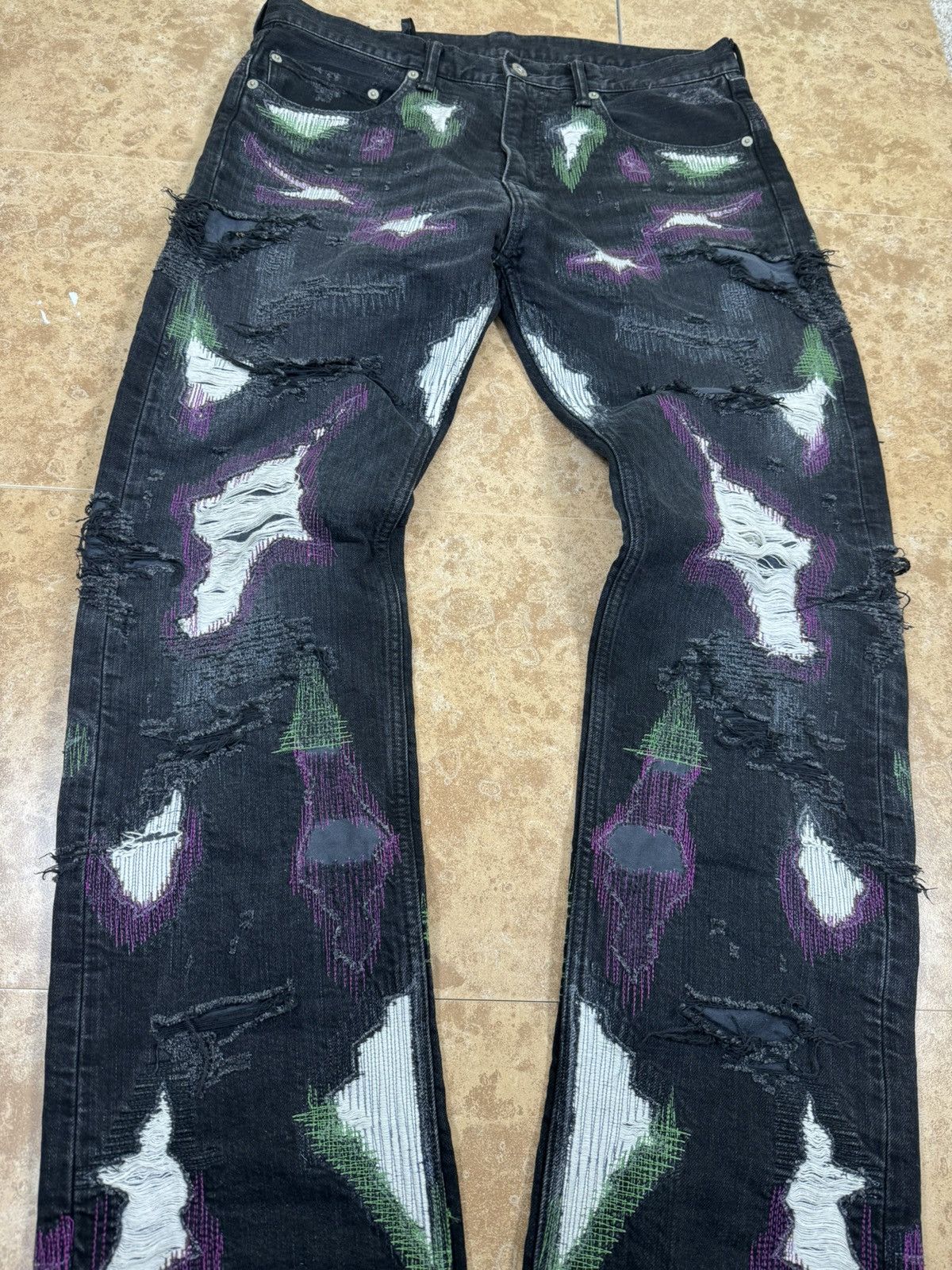 Vlone Vlone Black Scab Runway Denim Size US 32 / EU 48 - 3 Thumbnail