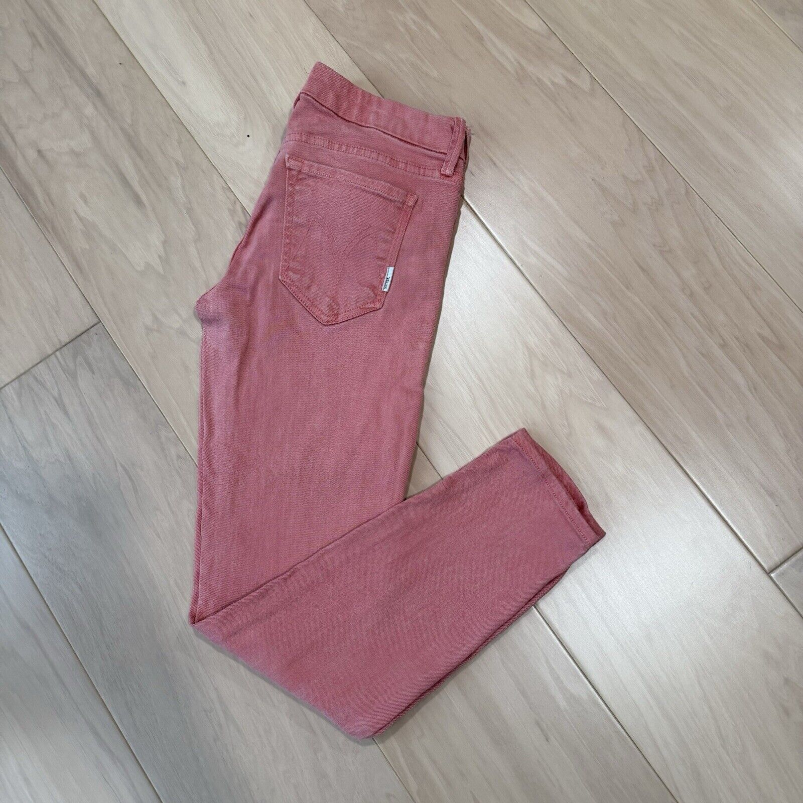 MOTHER Mother The Looker Crop Jeans Women's 27 Red Pink Size 27" / US 4 / IT 40 - 9 Thumbnail