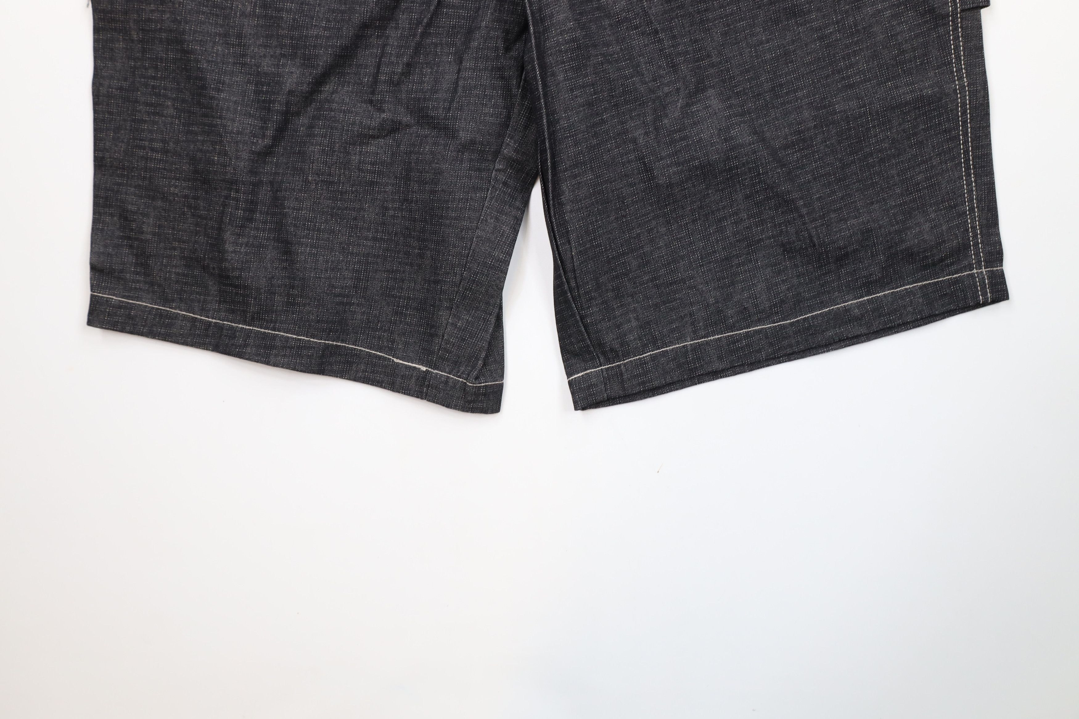 Vintage Deadstock Vintage 90s Y2K Streetwear Fit Denim Shorts Black Size US 40 / EU 56 - 4 Thumbnail