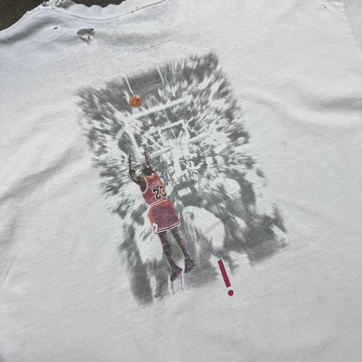 Jordan Brand × Nike × Vintage Vintage 90s Nike Jordan Graphic Tee Last Shot The Best Ever Size US XXL / EU 58 / 5 - 2 Thumbnail