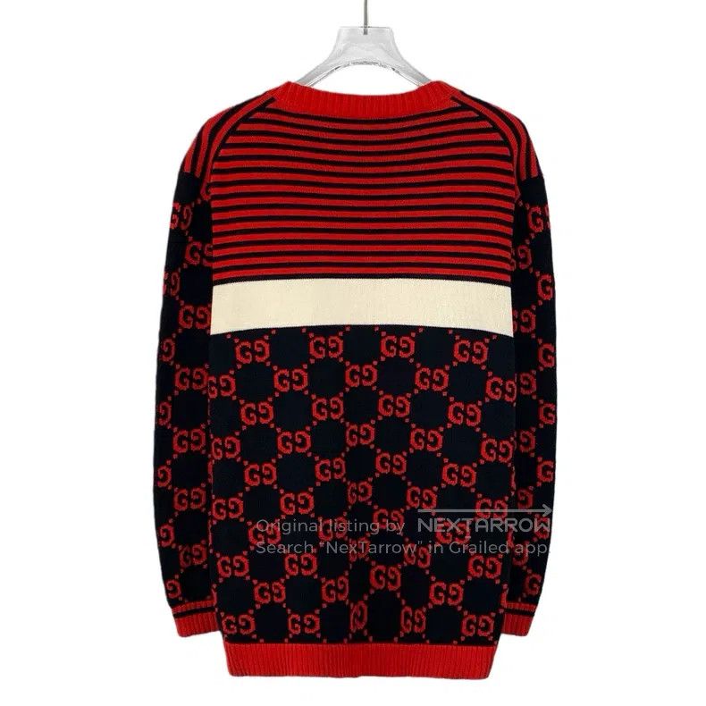 Gucci Gucci Colour-blocked striped logo jacquard full-print cott Size US L / EU 52-54 / 3 - 2 Thumbnail