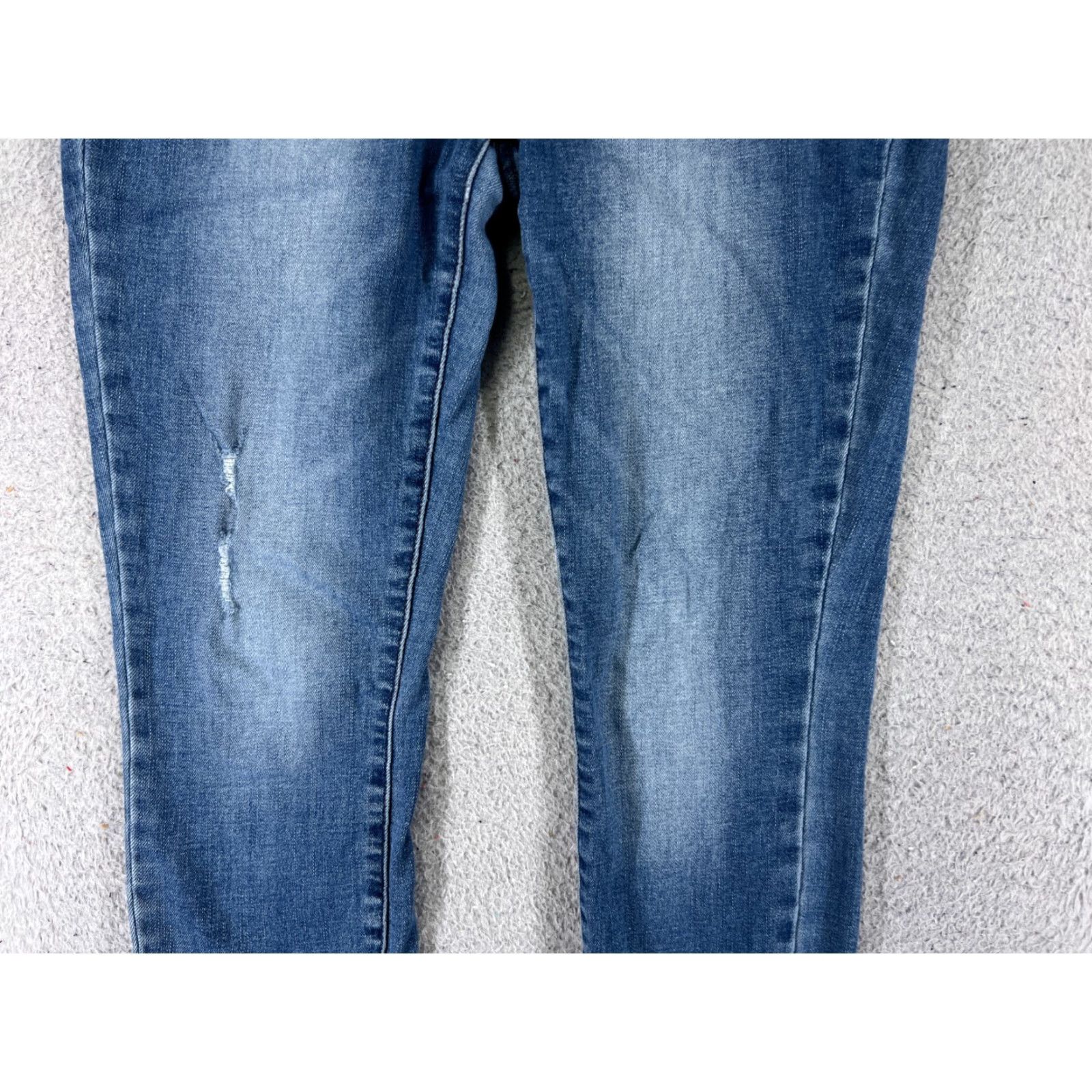 Vintage Lucky Pants Ava Jeans 4 Blue Denim Ankle Mid Rise Crop 24x25 Cotton Blend 5-Pocket Womens Regular Size 27" / US 4 / IT 40 - 3 Thumbnail