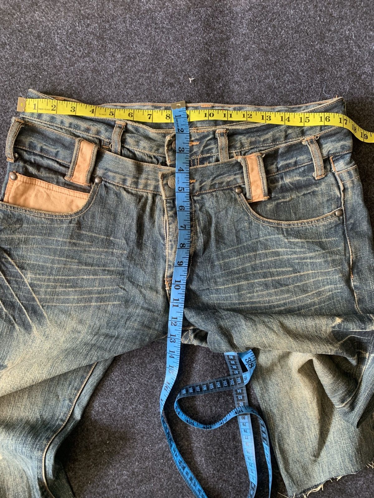 Japanese Brand Vintage Dominate double waist short pants Size US 33 - 7 Thumbnail