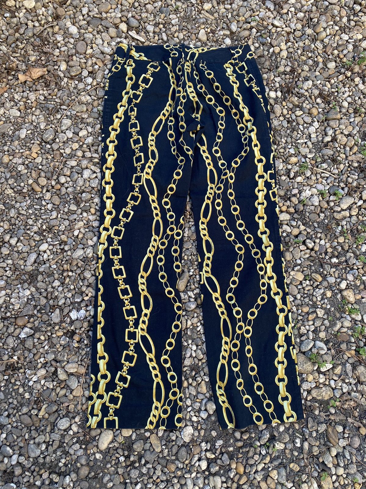 Dolce & Gabbana × Vintage Vintage Dolce&Gabbana Chains Oveprinted Pants Size 25" / US 0 / IT 36 - 8 Thumbnail