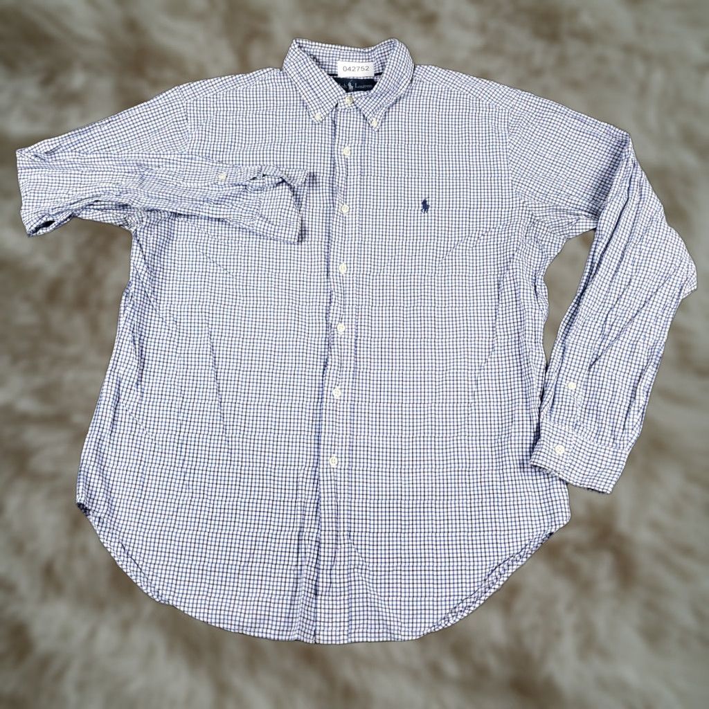 Ralph Lauren Ralph Lauren Shirt Mens Large Blue Check Pony Button-Up Long Sleeve Adult Large Blue Size US L / EU 52-54 / 3 - 1 Thumbnail