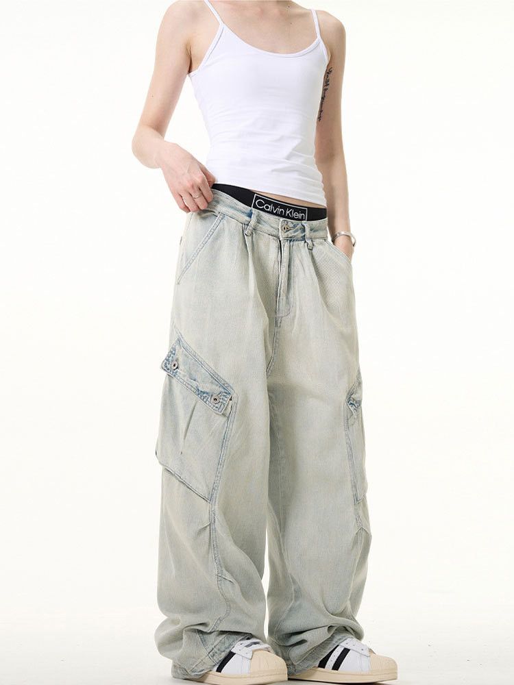 Japanese Brand × Jean American retro washed men's straight versatile work jeans Size US 32 / EU 48 - 5 Thumbnail