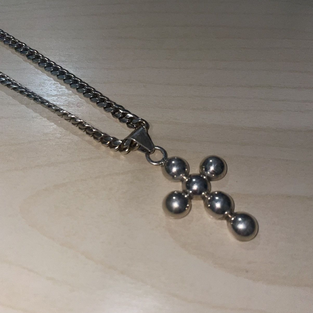 Sterling Silver Rare .925 Silver Chain & Cross Pendant Size ONE SIZE - 1 Thumbnail