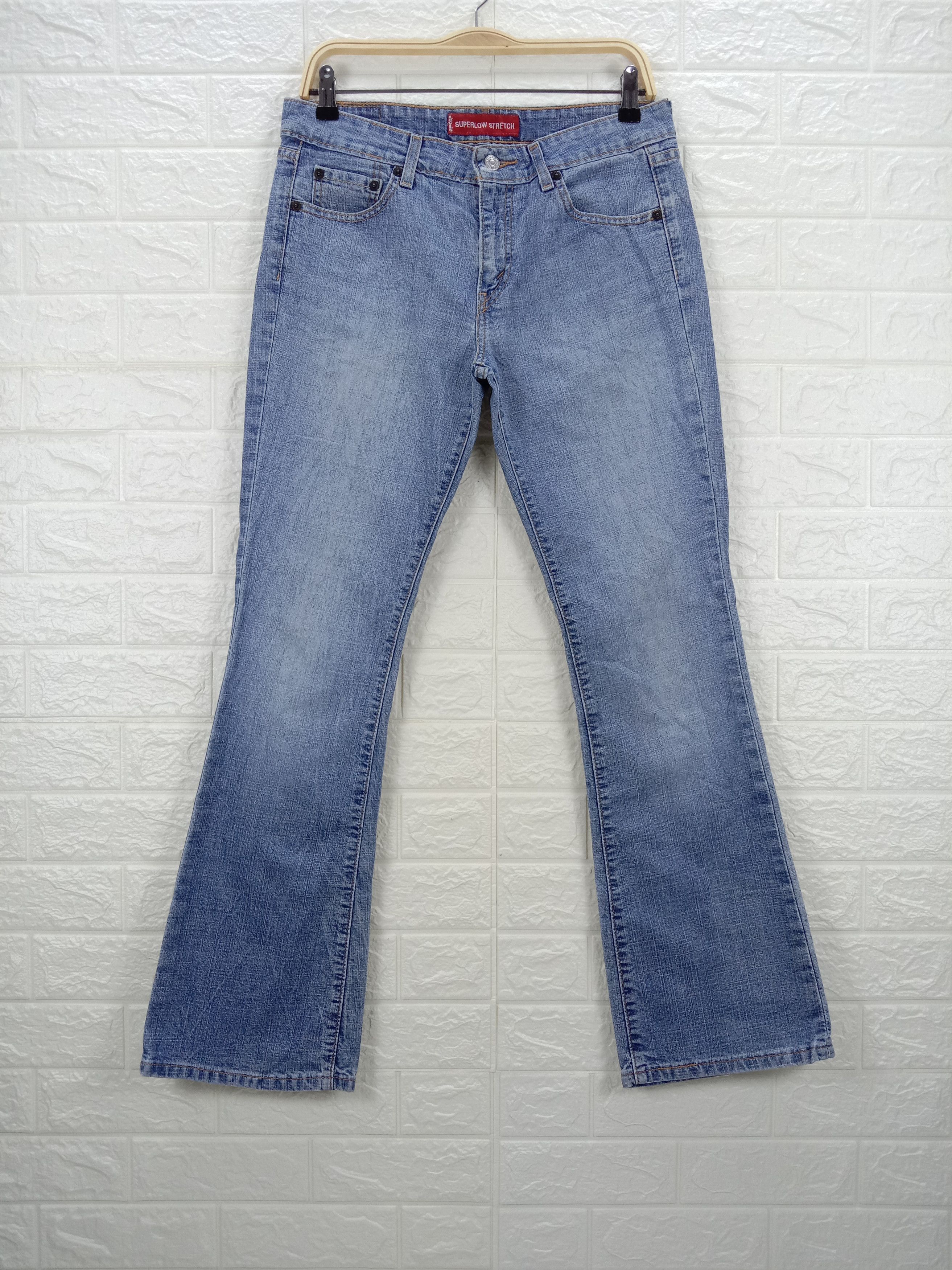 image of Levis x Levis Vintage Clothing Vintage Levi's 518 Flare Jeans Superlow Stretch Denim in Blue, Women
