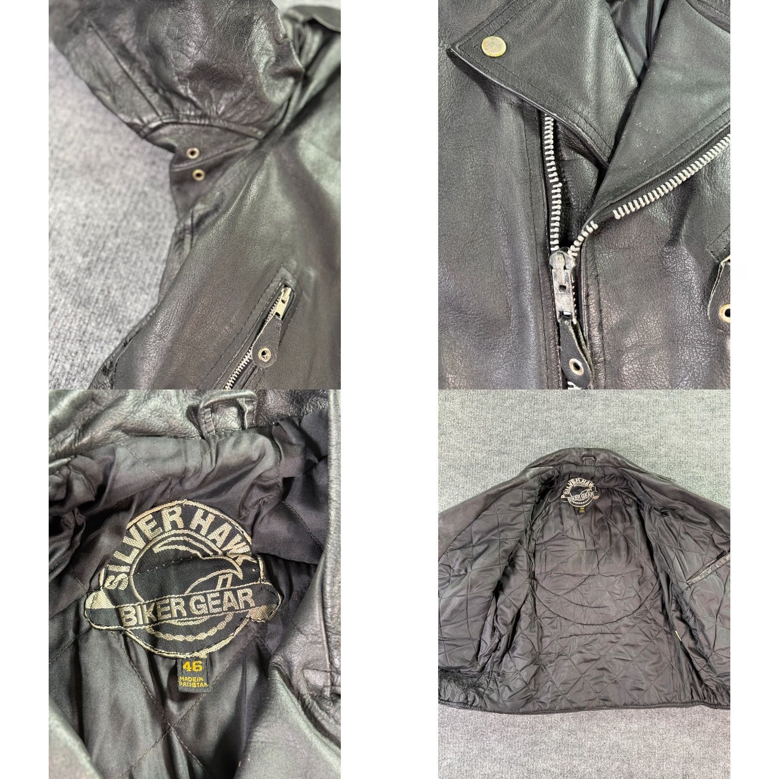 Harley Davidson Harley Davidson Biker Gear Leather Motorcycle Jacket Mens 46 Black Belted 1980s Size US S / EU 44-46 / 1 - 8 Thumbnail