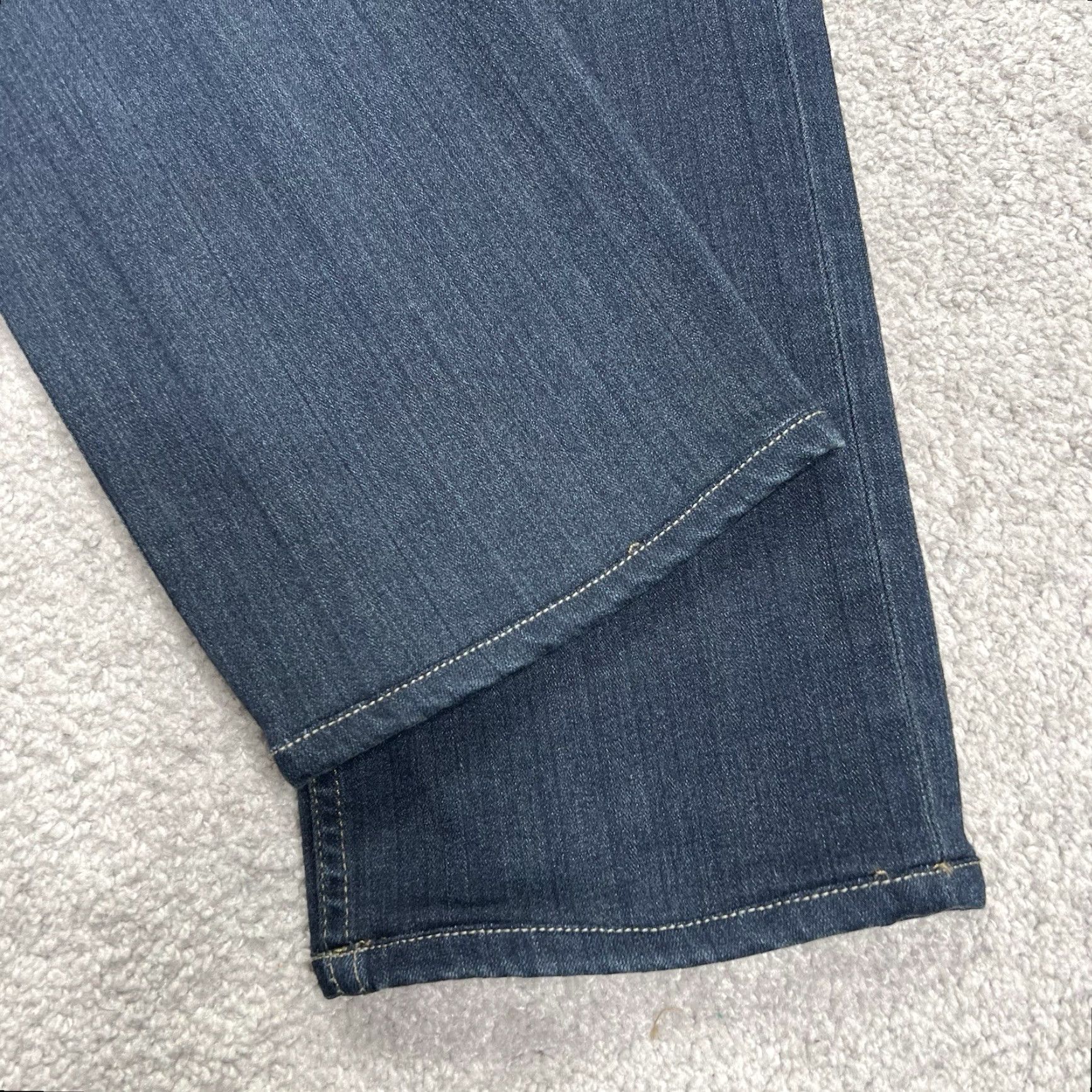 Paige Paige Jeans Men 33 (34x31) Federal Dark Blue Straight Leg Denim Stretch Casual Jeans Regular Mens Blue 90s? Size US 33 - 4 Thumbnail