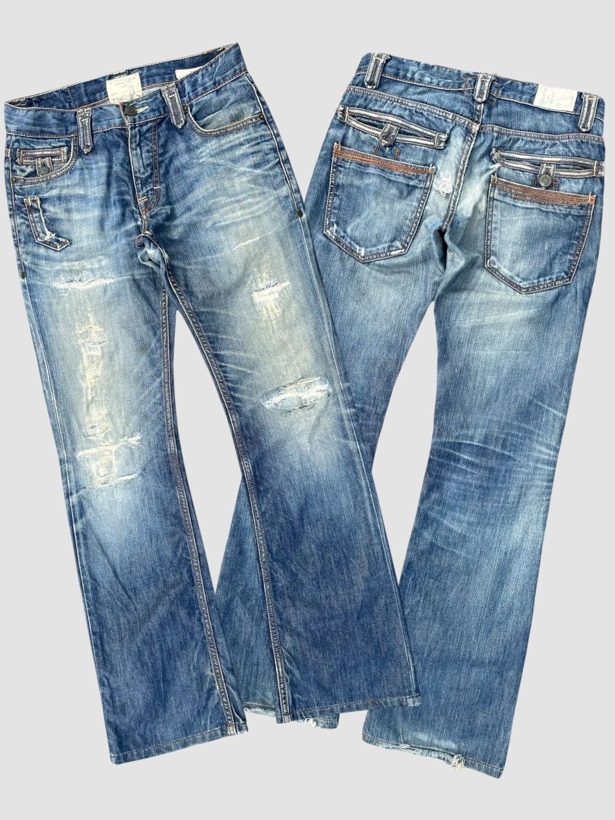 Taverniti Distressed Taverniti So Jeans Flare Jeans Size US 30 / EU 46 - 1 Thumbnail