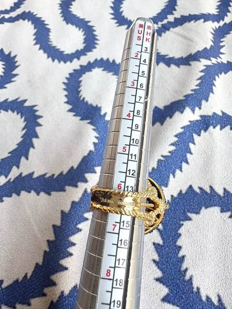 Vivienne Westwood Vivienne Westwood Purple full diamond triangular prism rin Size ONE SIZE - 8 Thumbnail