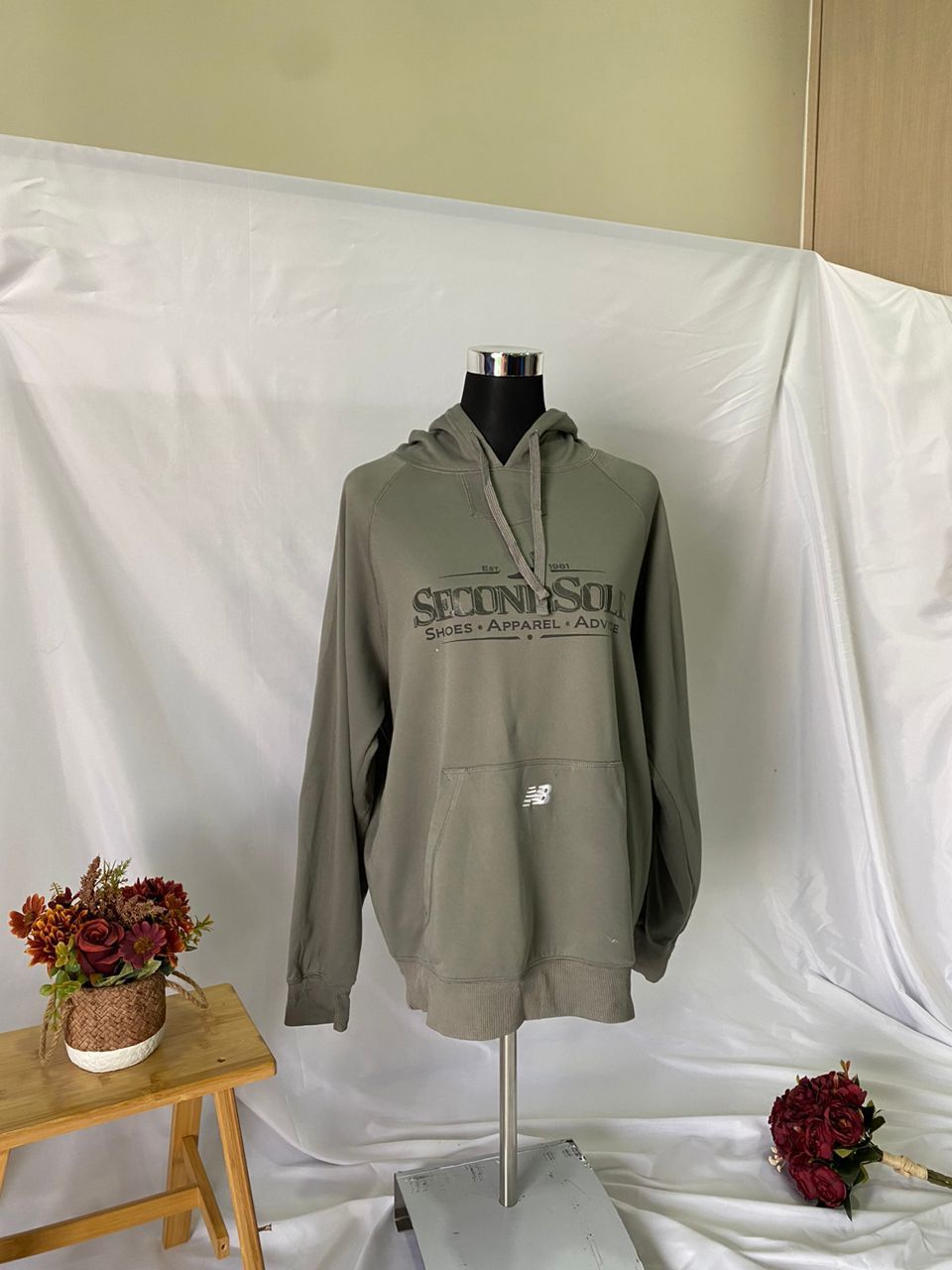 Vintage 90s New Balance Second Sole Hoodie Sweatshirt