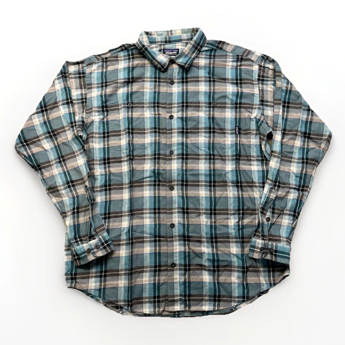Patagonia Patagonia Shirt Mens XL Flannel Button-Up Plaid Blue White Organic Cotton Chore Size US XL / EU 56 / 4 - 2 Thumbnail