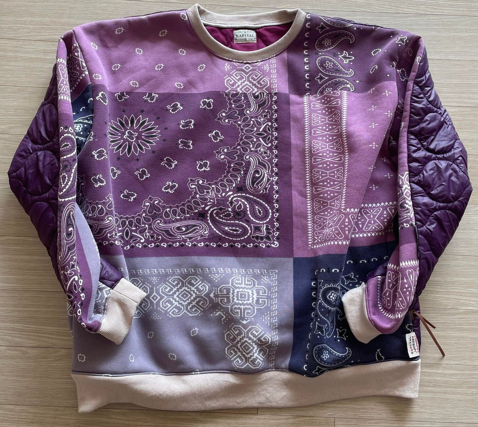 Kapital Bandana Quilted Paisley Bivouac Sweatshirt