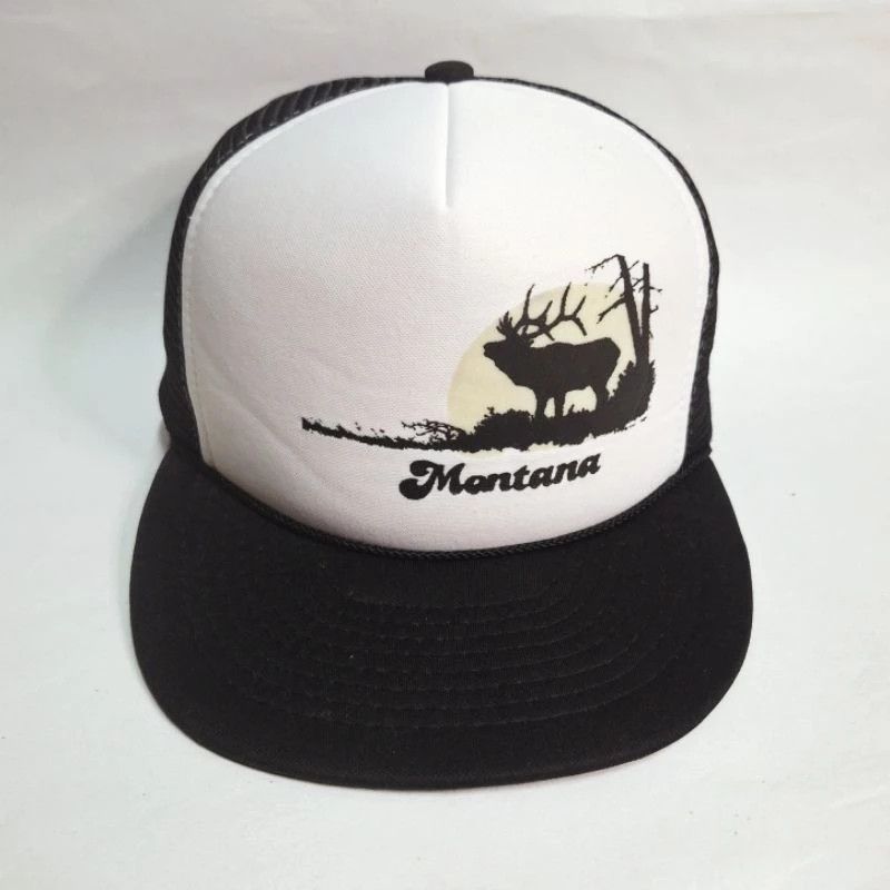 Montane × Vintage Montana SnapBack Vintage Hat – Black & White Mesh Adjustable Size ONE SIZE - 1 Thumbnail