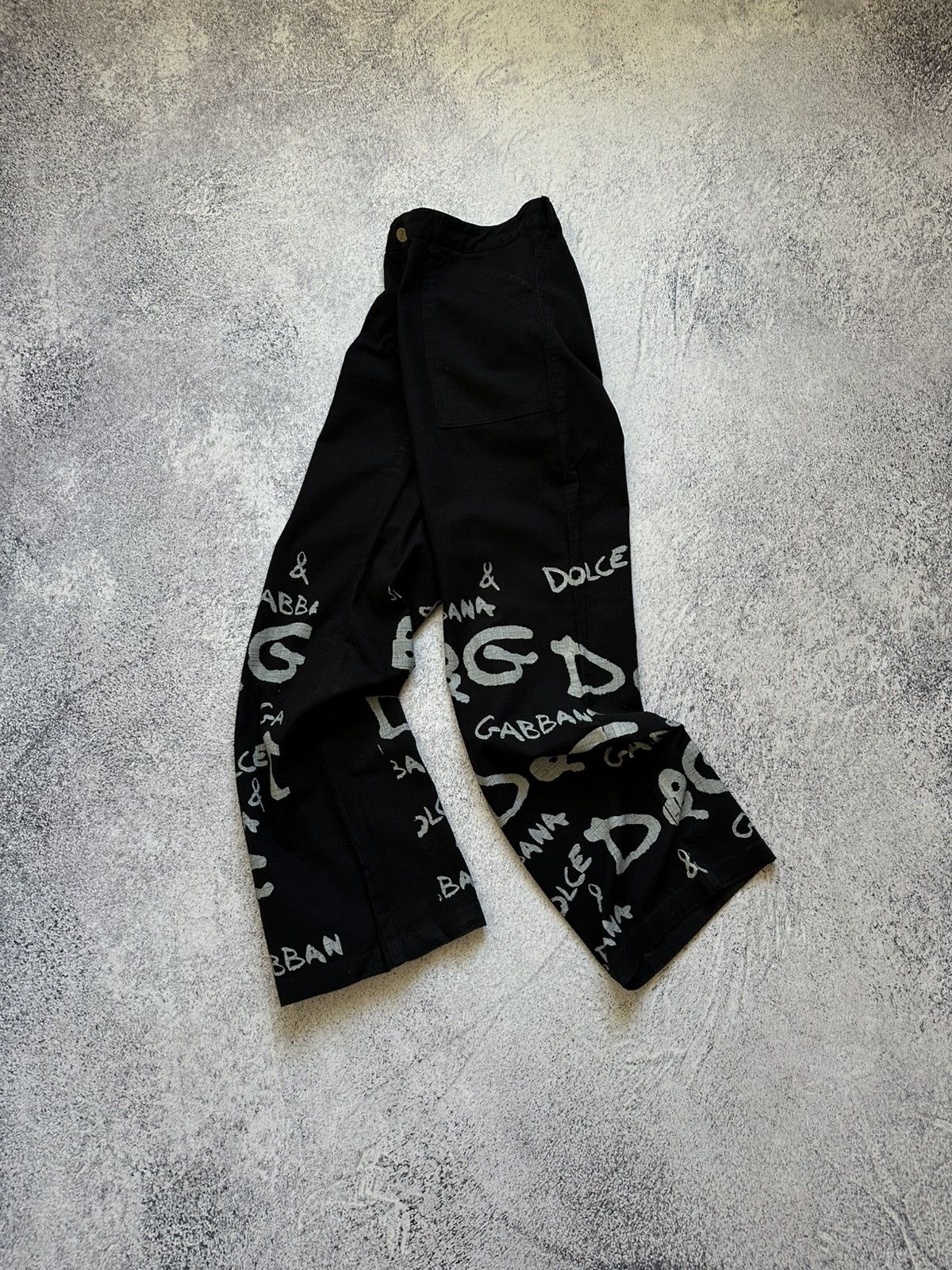 Other Vintage Dolce & Gabbana Womens Pants Big Logo Rare Y2K Sexy Size 32" / US 10 / IT 46 - 2 Thumbnail