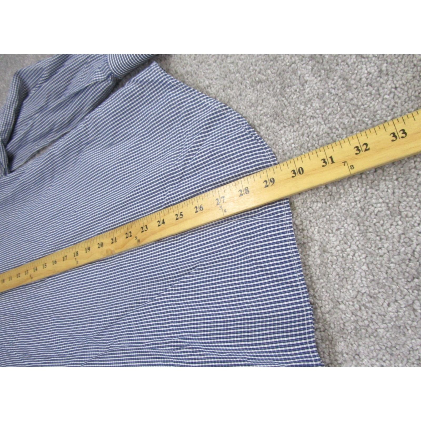 Rag & Bone RAG & BONE Dress Shirt Men’s 15.5 Regular Fit Blue Plaid Long Sleeve Cotton Size 40R - 4 Thumbnail