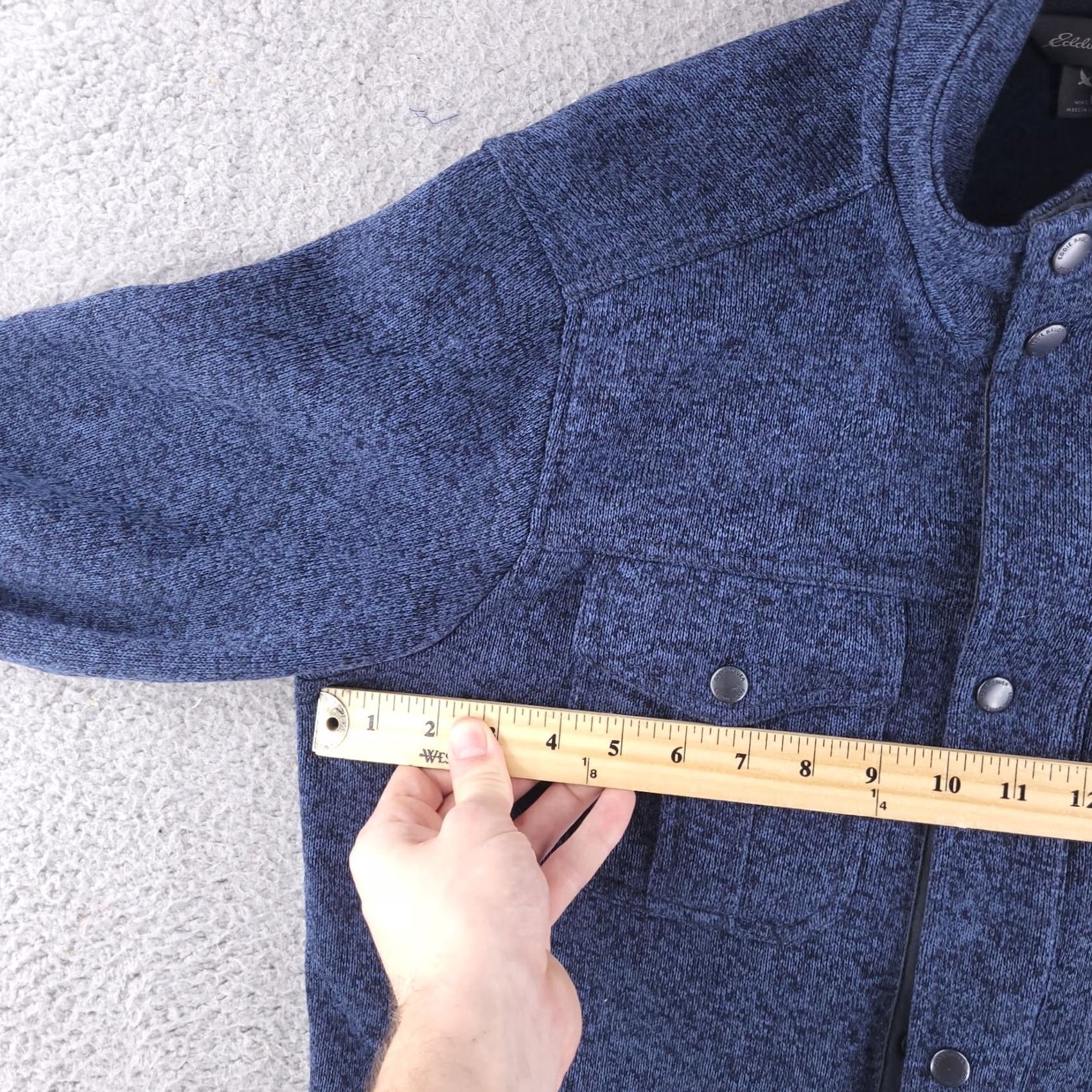 Eddie Bauer Eddie Bauer Sweater Mens M Blue Camp Pocket Fleece Pullover - Collared, Regular Size, Good Condition, Pockets, Blue, M, Men Size US M / EU 48-50 / 2 - 5 Thumbnail