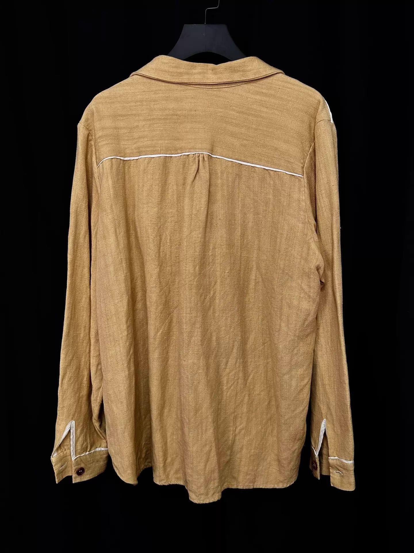 Cherevichkiotvichki cherevichkiotvichki mustard linen overshirt unisex Size US L / EU 52-54 / 3 - 2 Thumbnail