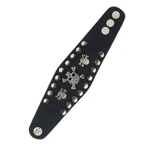Jewelry Spikes Rivet Skeleton Bracelets Bangles Size ONE SIZE - 4 Thumbnail