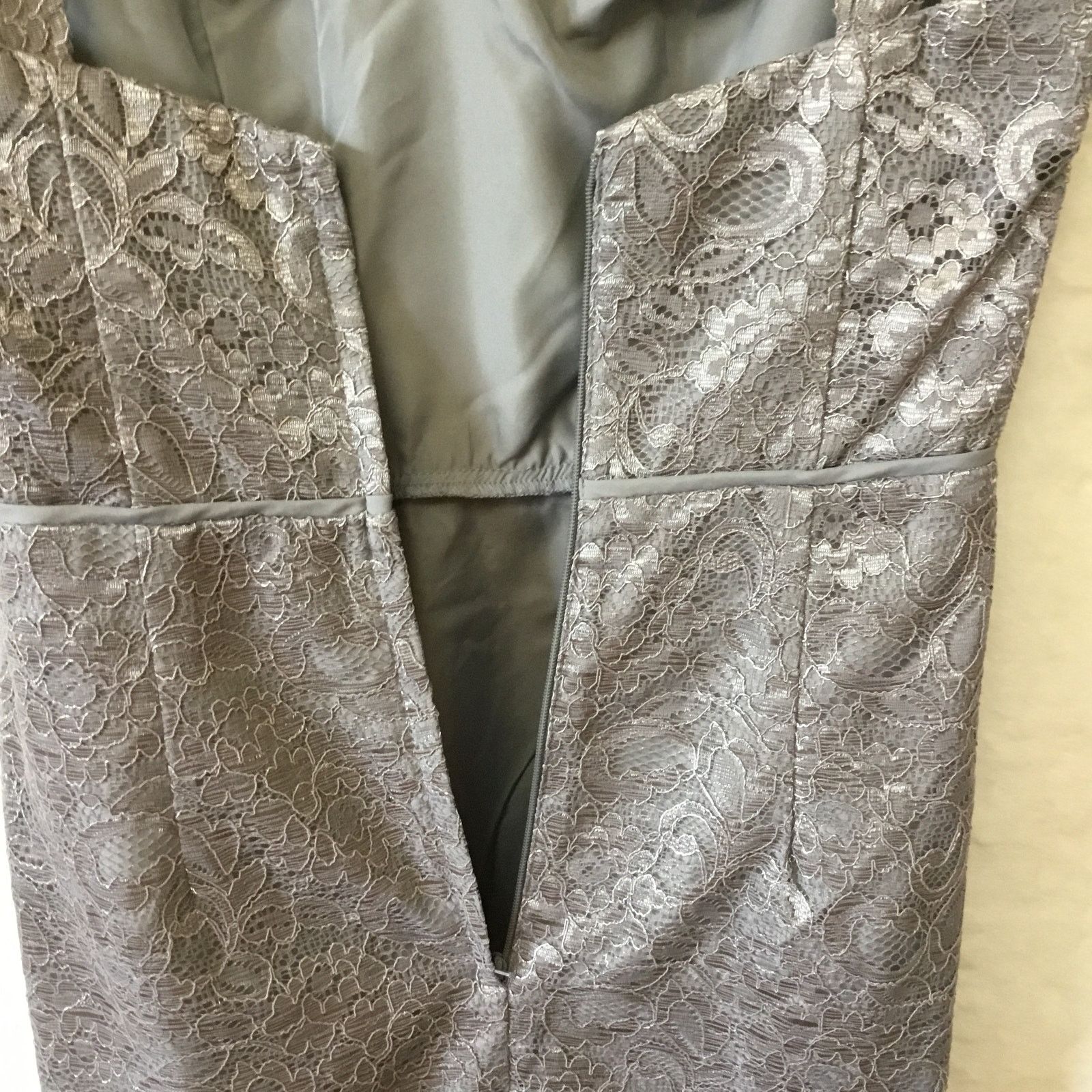 Other David's Bridal Short Tank Metallic Lace Dress Size XS / US 0-2 / IT 36-38 - 15 Thumbnail