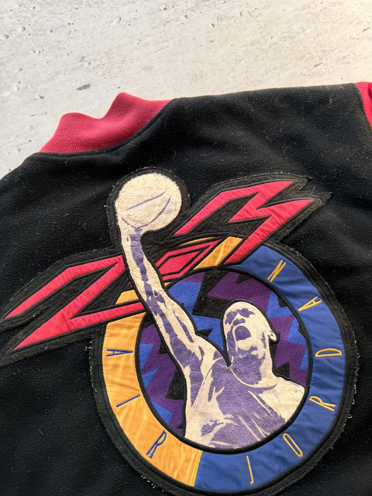 Nike Nike Jordan vintage 90s leather sleeve varsity jacket Size US XL / EU 56 / 4 - 13 Thumbnail