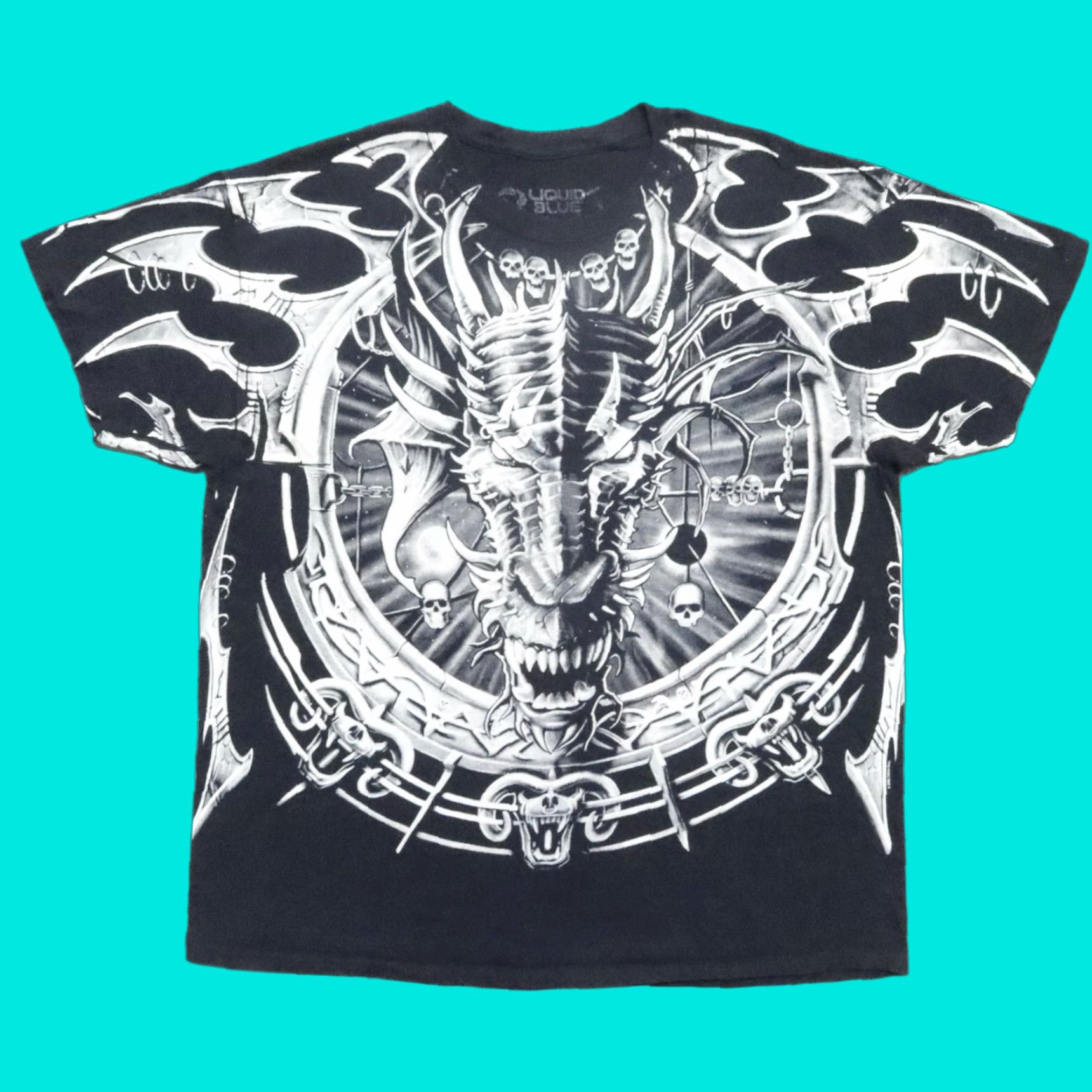 Liquid Blue Liquid Blue Dragon AOP Shirt XL Men Black T-Shirt Size US XL / EU 56 / 4 - 1 Thumbnail