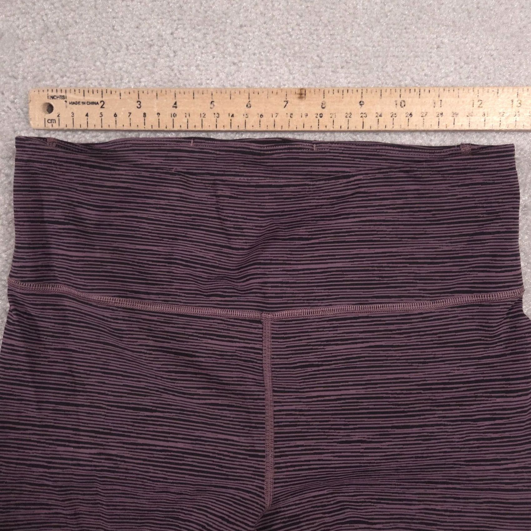 Athleta Athleta Capri Leggings Womens Small Purple Stripe Ultimate Capri Athletic Yoga Size 28" / US 6 / IT 42 - 7 Thumbnail