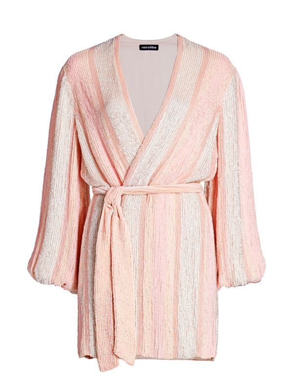Retrofete Retrofete Gabrielle Robe Dress Fully Sequined Long Sleeve Size XS / US 0-2 / IT 36-38 - 1 Thumbnail