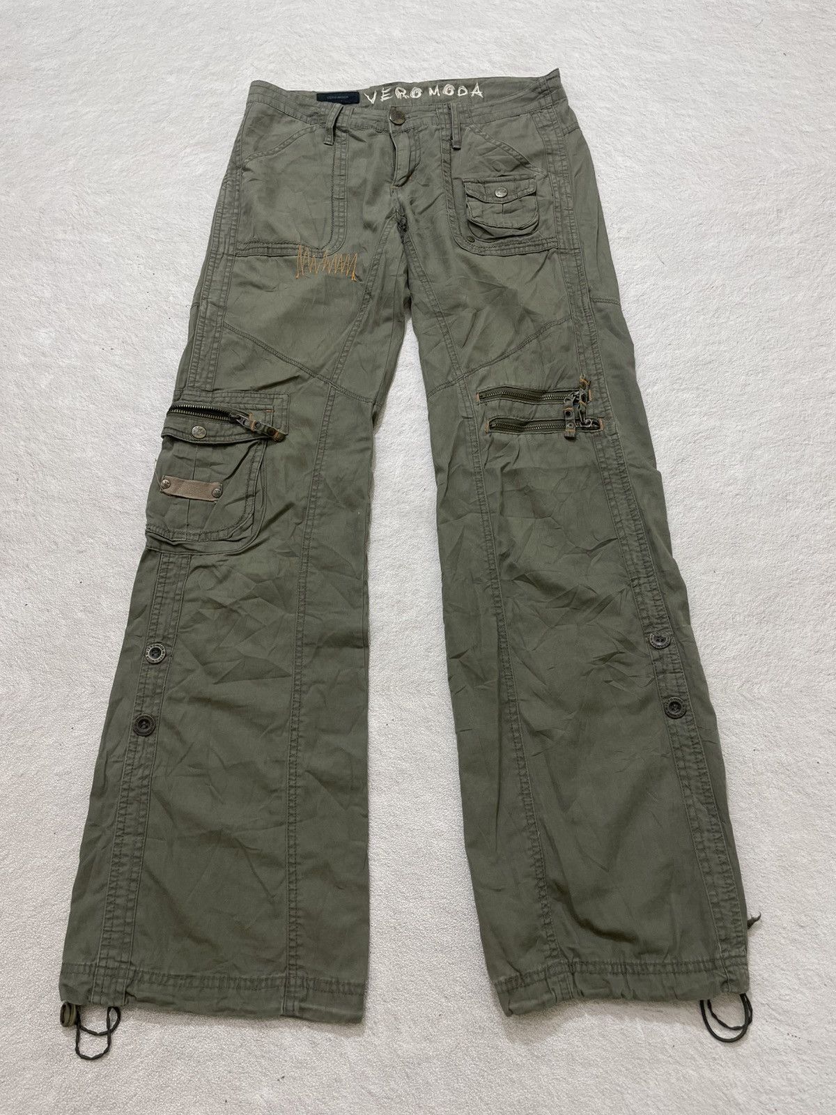 RRL Ralph Lauren 2000s Hysteric Rare Cargo Pants Zipper Y2K ifsix LGB Alpha Size 30" / US 8 / IT 44 - 1 Thumbnail