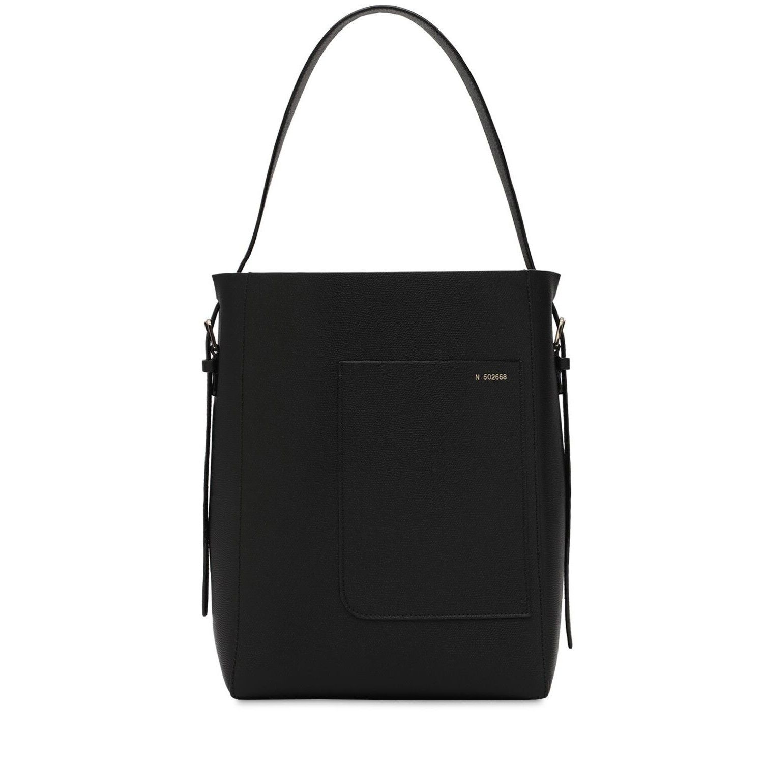 Valextra VALEXTRA Bucket Medium Black Leather Tote Bag New Size ONE SIZE - 1 Thumbnail