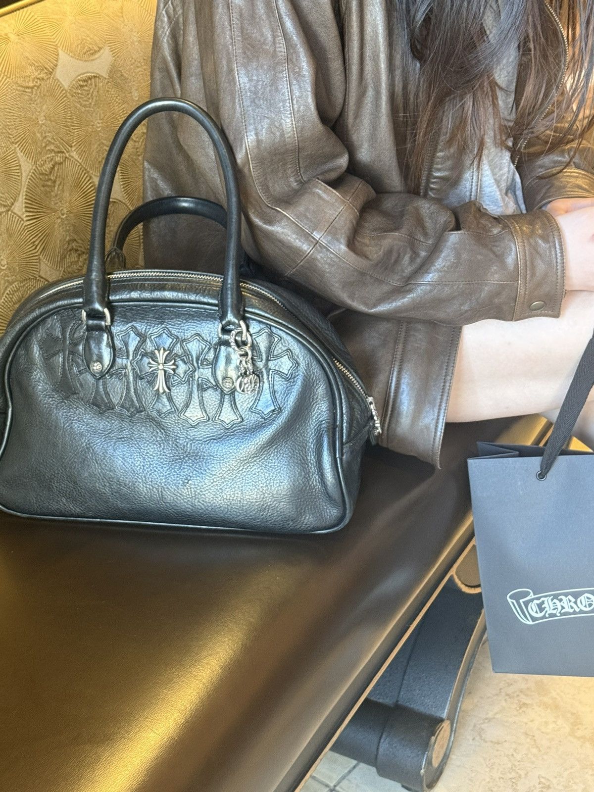 Chrome Hearts Chrome Hearts Silver Patches Bowling Bag Size ONE SIZE - 3 Thumbnail
