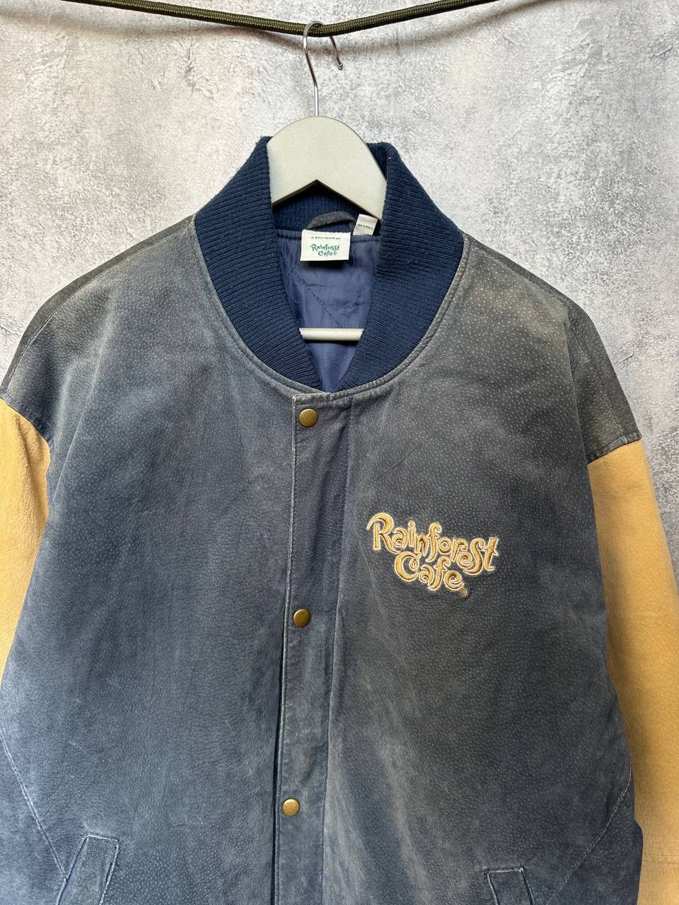 Rainforest Vintage Rainforest Cafe Leather Bomber Jacket XL Varsity Size US XL / EU 56 / 4 - 6 Thumbnail