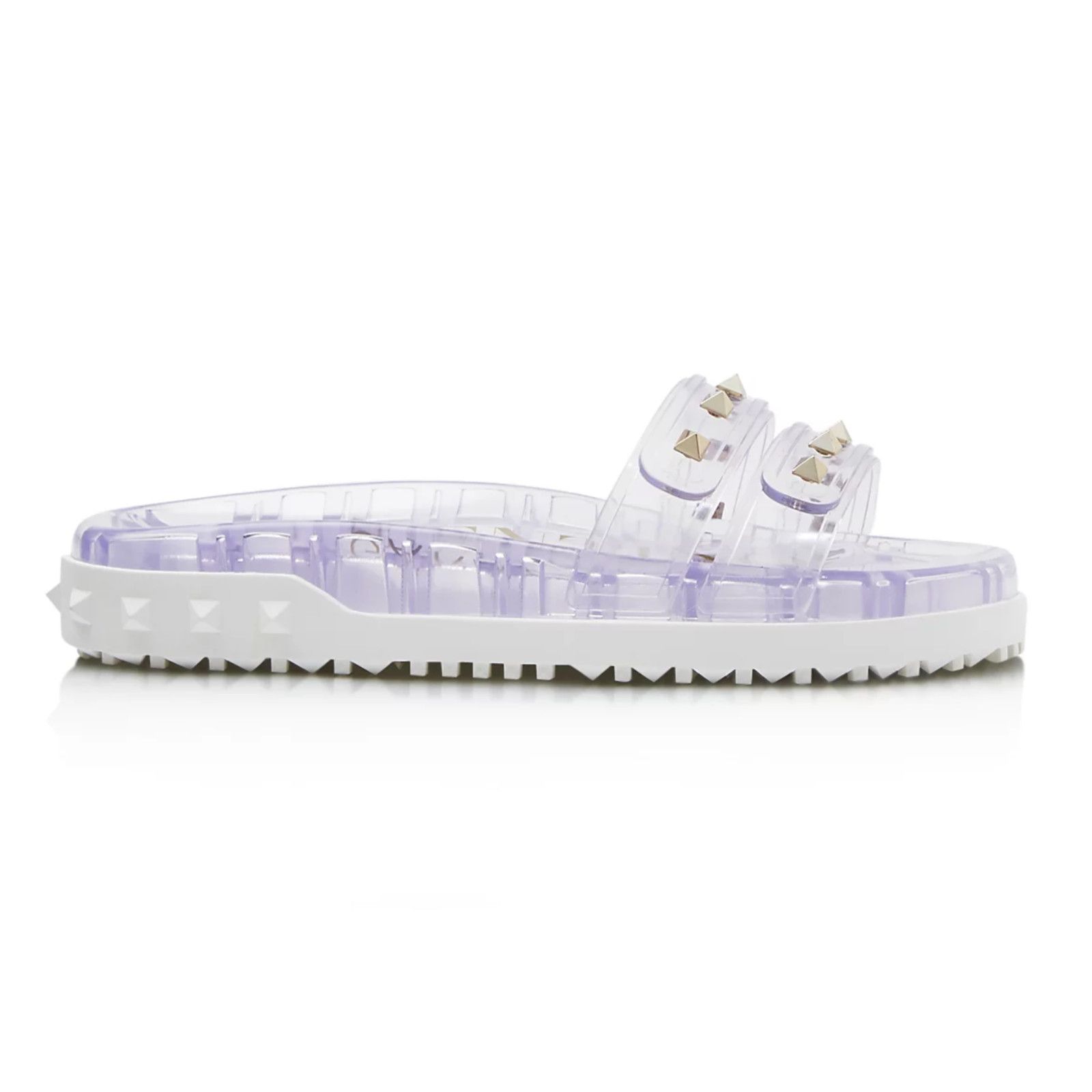 Valentino Valentino Rockstud Clear Rubber Strap Flat Slide Flip Flop Size US 5 / IT 35 - 3 Thumbnail