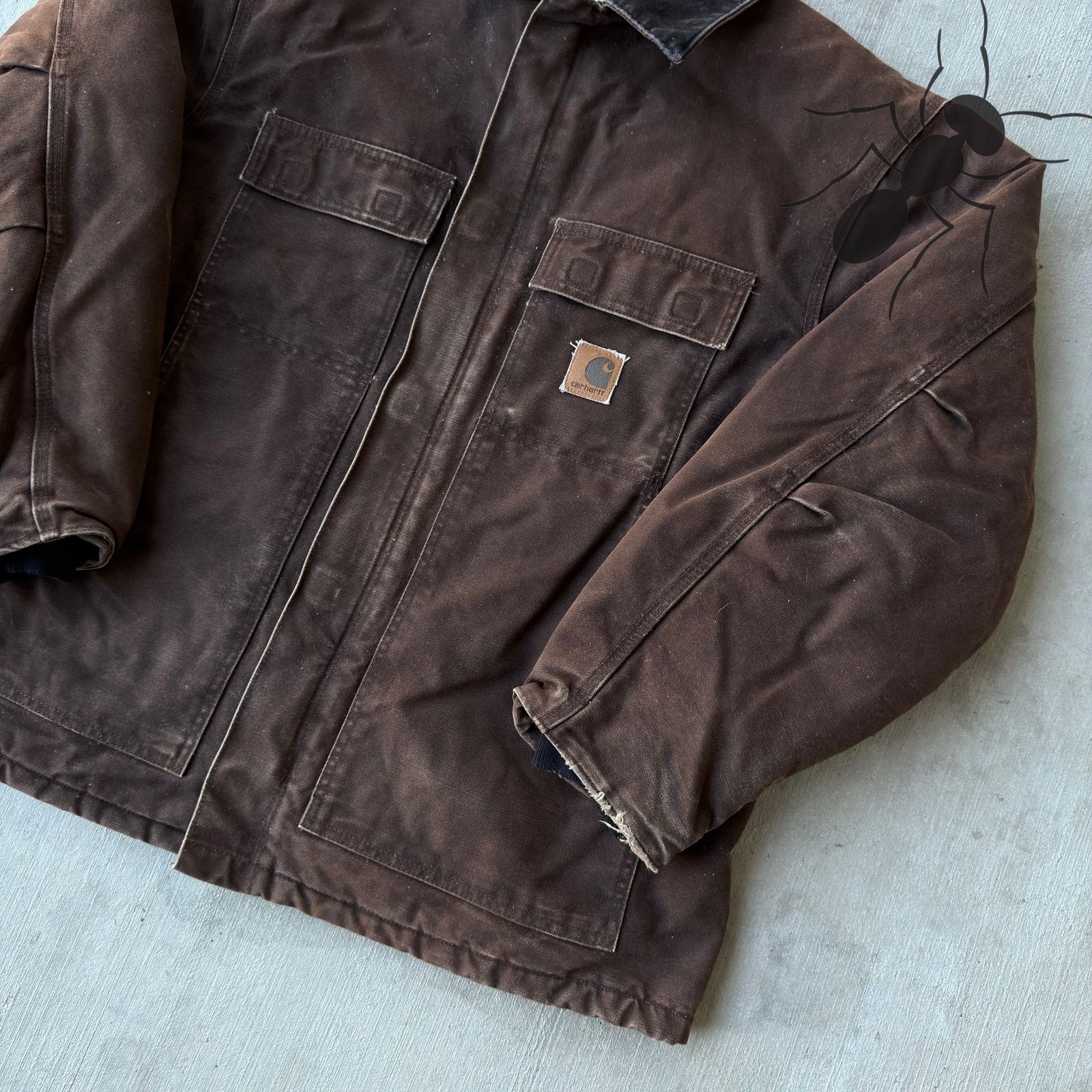 Carhartt × Vintage Vintage Y2K Carhartt C26 DKB brown chore coat work jacket Size US XL / EU 56 / 4 - 3 Thumbnail