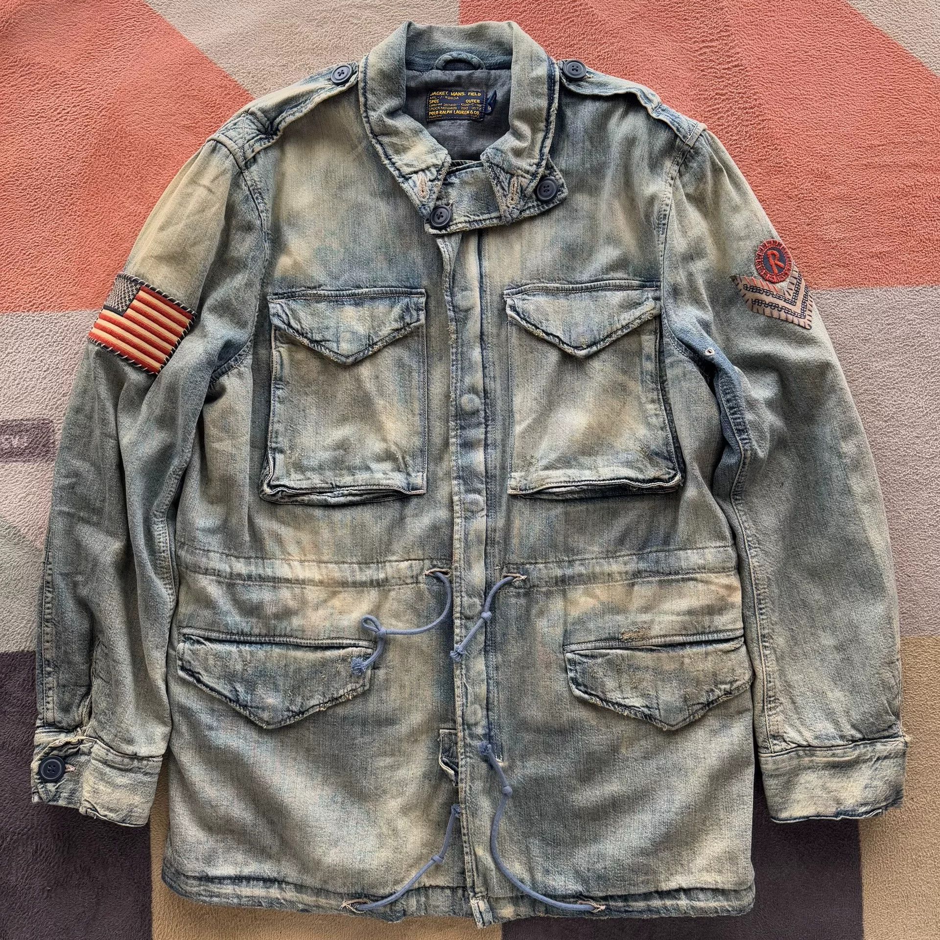 Polo Ralph Lauren Ralph Lauren M43 Military Denim Jacket Size US S / EU 44-46 / 1 - 1 Thumbnail