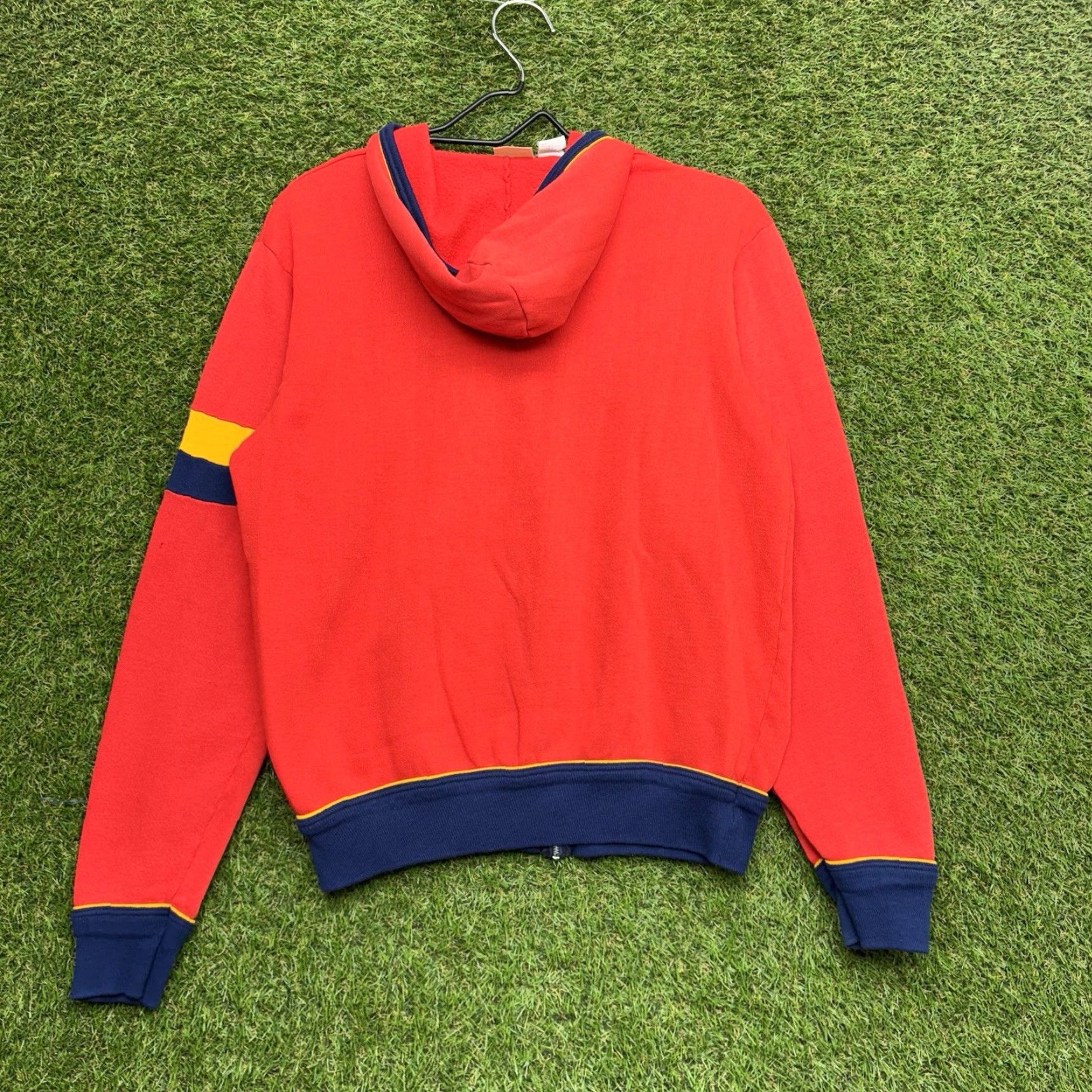 Vintage Vintage 70s Sweatshirt Mens Small Zip Up USA Hoodie Red Cotton Blend 1970s Casual Sportswear Lounge Mens Size US S / EU 44-46 / 1 - 2 Thumbnail